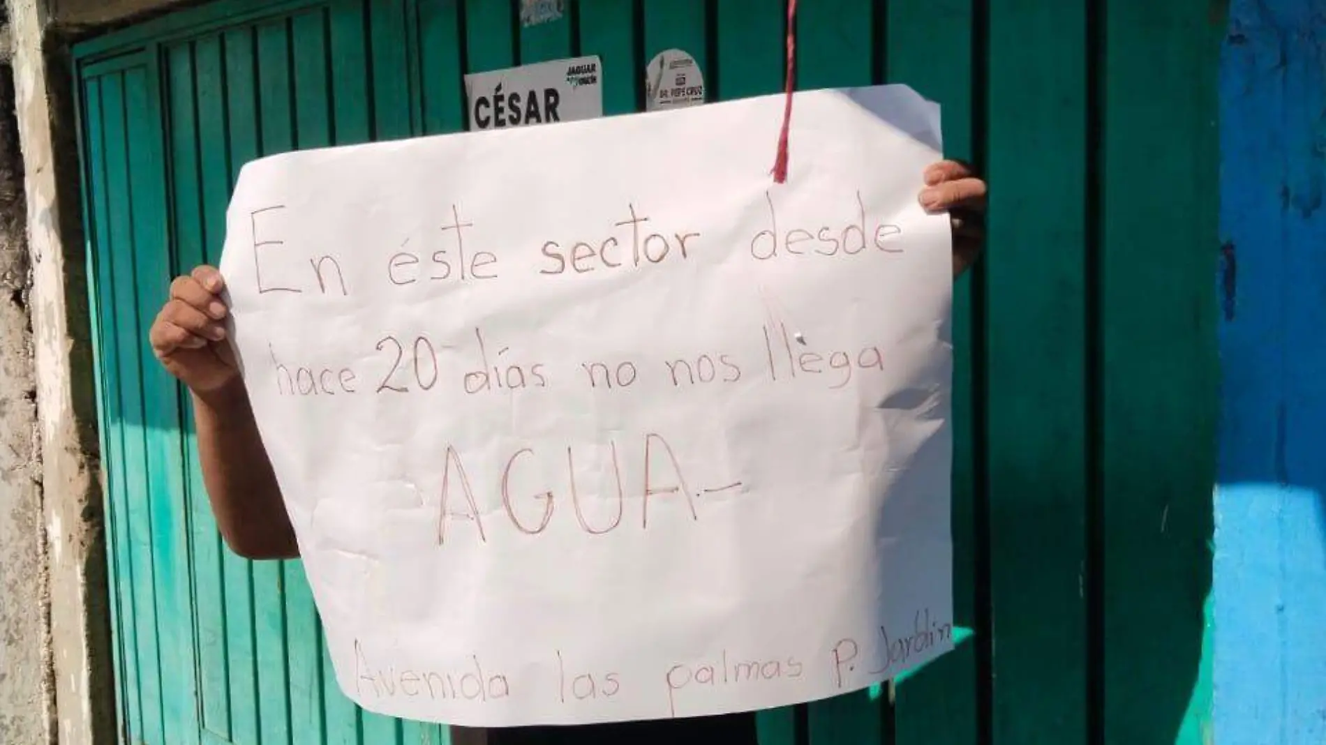 protesta falta de agua